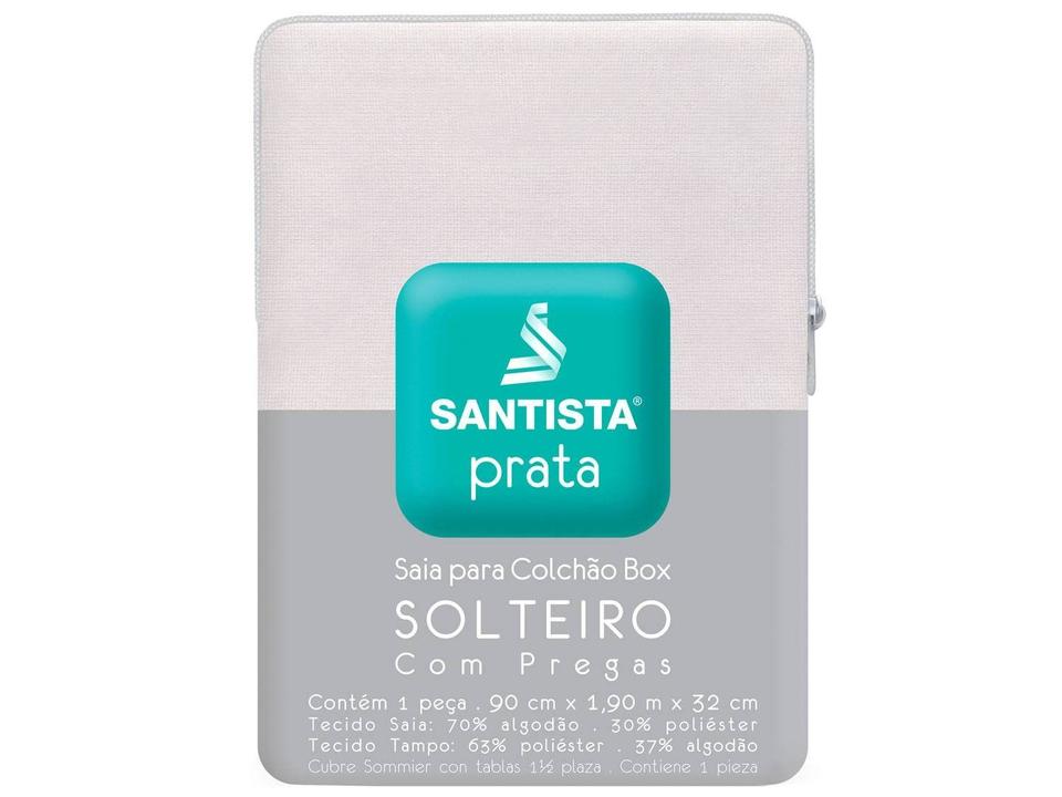 Saia para Cama Box Casal Prata - 1