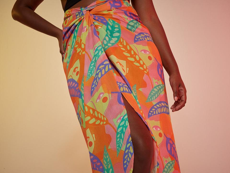 Saia Vista Magalu x Flora Yumi Pareo Fenda - 2