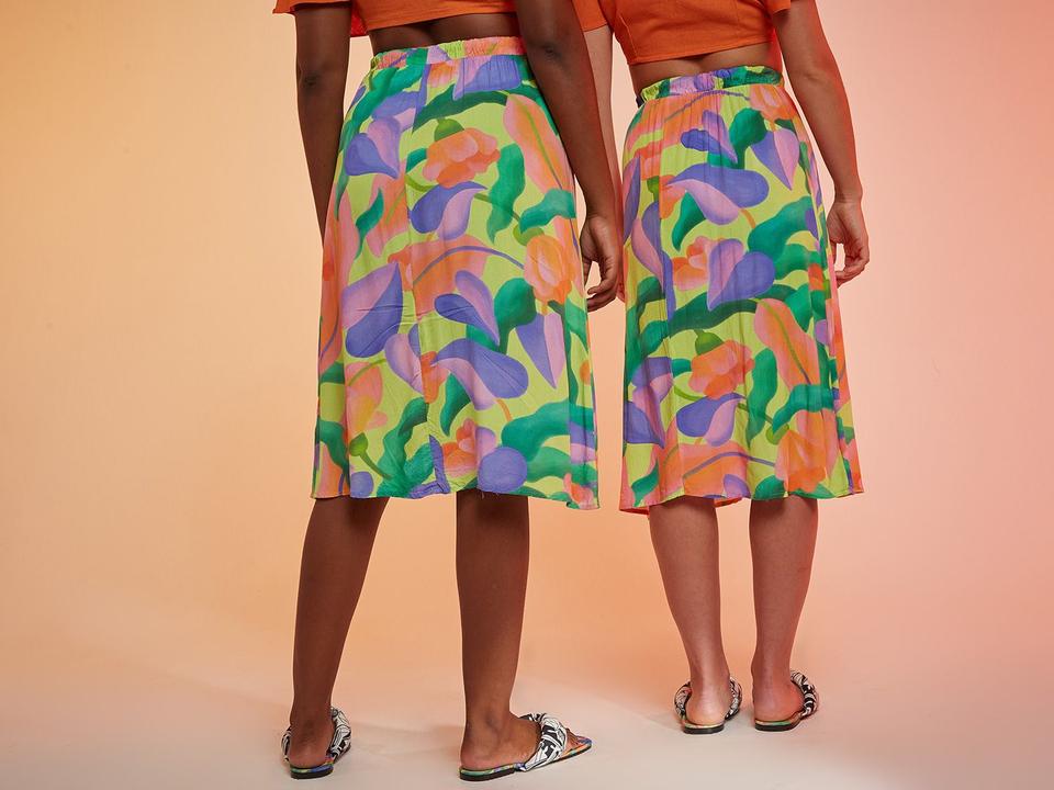 Saia Vista Magalu x Flora Yumi Viscose Floral - 1