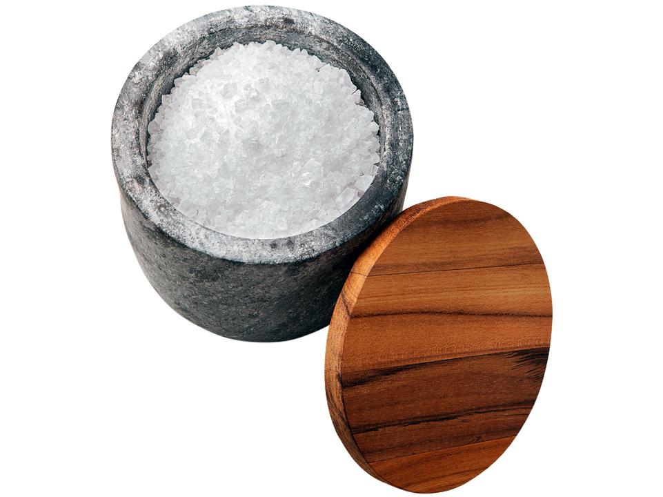 Saleiro de Pedra Sabão e Madeira de Mesa Tramontina Organic - 2