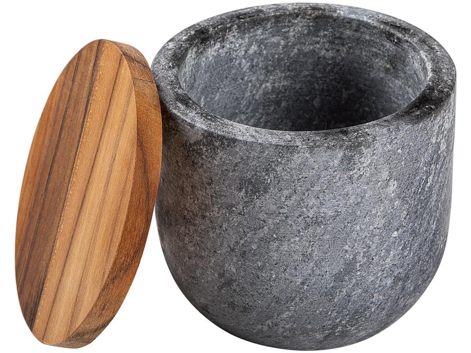 Saleiro de Pedra Sabão e Madeira de Mesa Tramontina Organic - 1