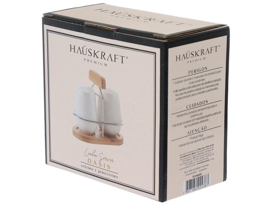 Saleiro e Pimenteiro de Cerâmica com Suporte Hauskraft Oasis - 1