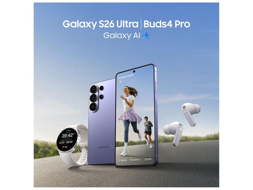 Samsung Galaxy S26 Ultra 5G 512GB Galaxy AI Violeta 6,9" 12GB RAM Câm. Quádrupla 200+50+10+50MP Bateria 5000mAh Dual Chip - 6