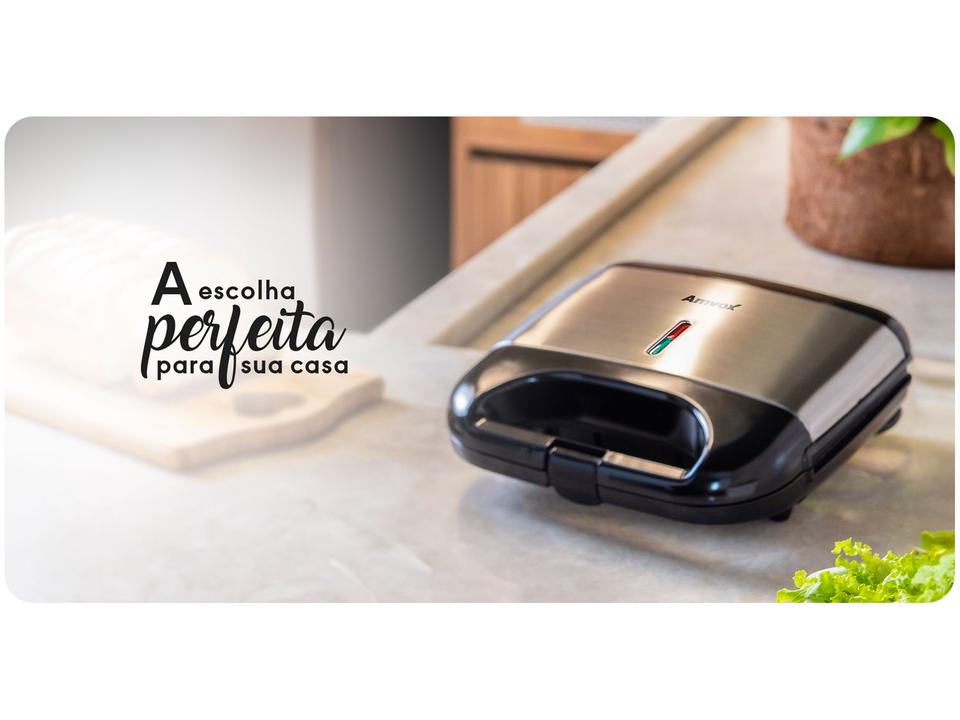 Sanduicheira Amvox AMS 500 Preta 750W - 9