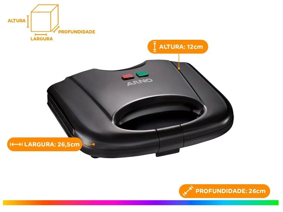 Sanduicheira Arno Compacta com Placa Antiaderente - 10