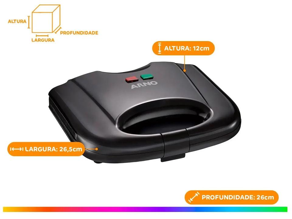 Sanduicheira Arno Compacta com Placas Antiaderente - 10