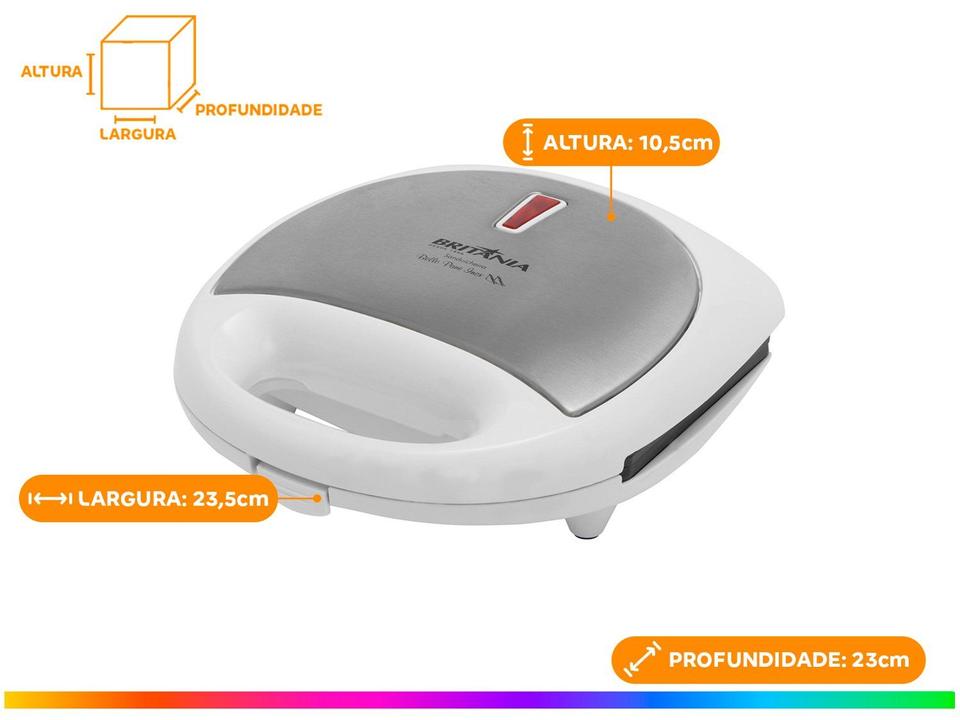 Sanduicheira Britânia Bello Pane Branca 750W - 7