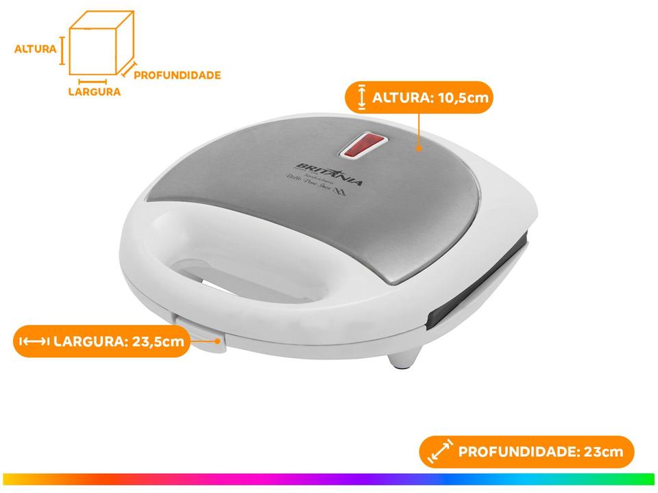 Sanduicheira Britânia Bello Pane Branca 750W - 7