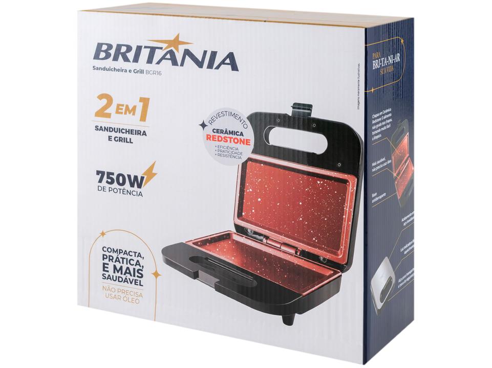 Sanduicheira Britânia BGR16 750W Preta 66701194 - 8