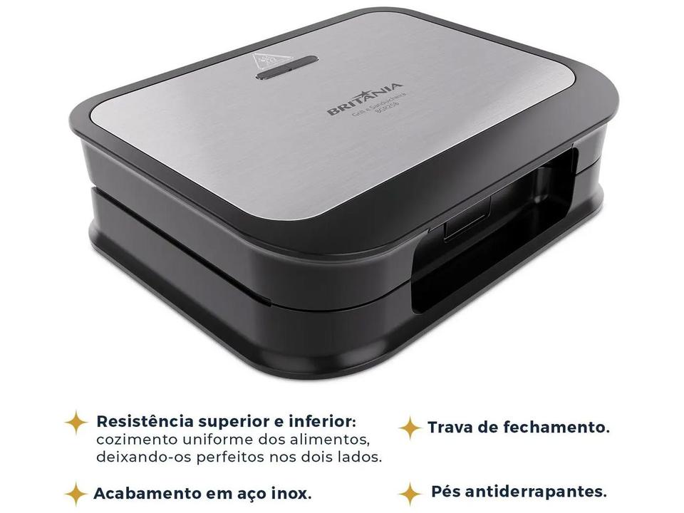 Sanduicheira Britânia BGR25B 750W Preta 66701206 - 3