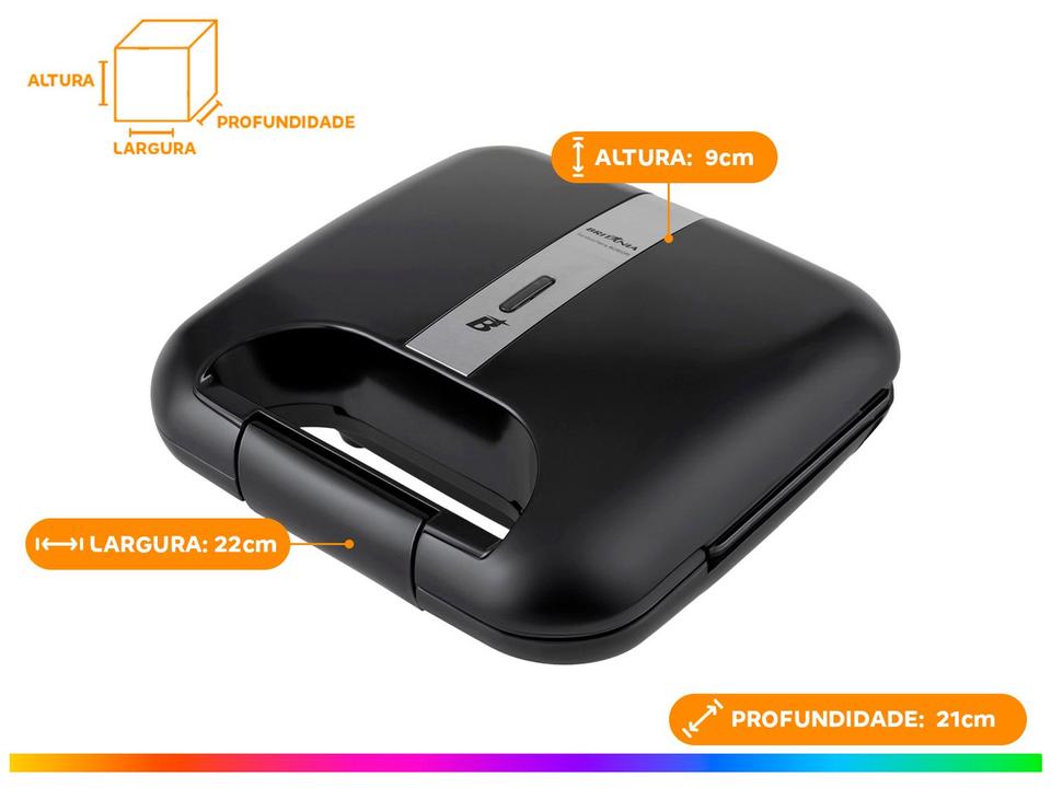 Sanduicheira Britânia Preta 750W BGR02PI - 7