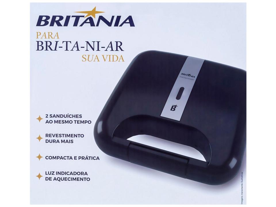 Sanduicheira Britânia Preta 750W BGR02PI - 9