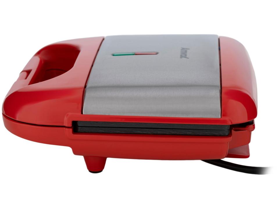 Sanduicheira Grill Amvox Vermelho 750W Lar - 7