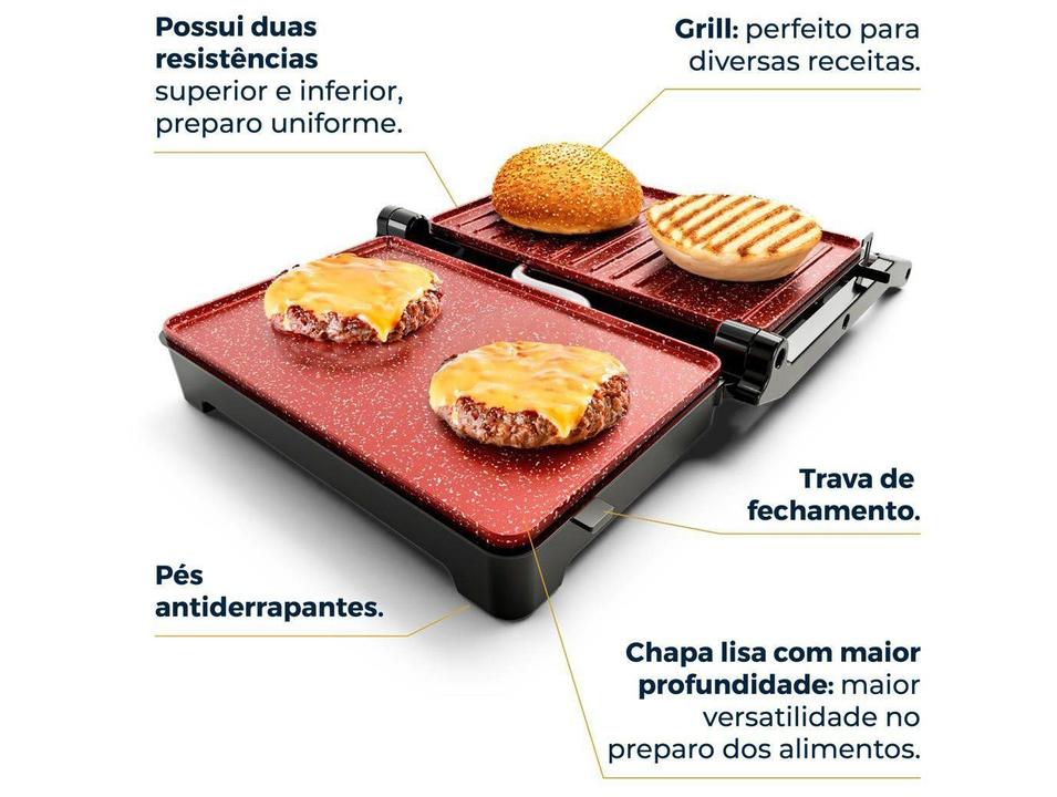 Sanduicheira Grill Britânia BGR28A 1200W Preto - 4