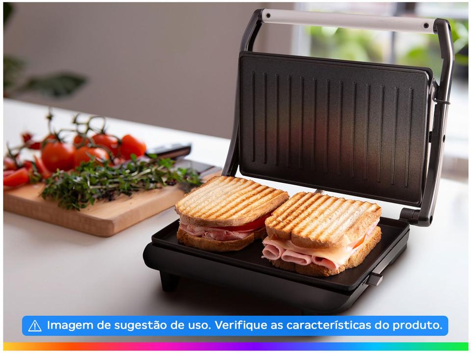 Sanduicheira/Grill Britânia Press BGR27I 2 em 1 Prata 850W - 1