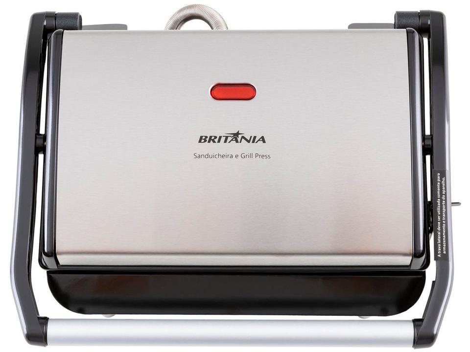 Sanduicheira/Grill Britânia Press BGR27I 2 em 1 Prata 850W Antiaderente - 4