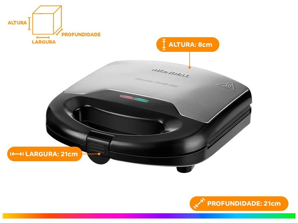 Sanduicheira Grill Mondial Master S-20 Preta - 11