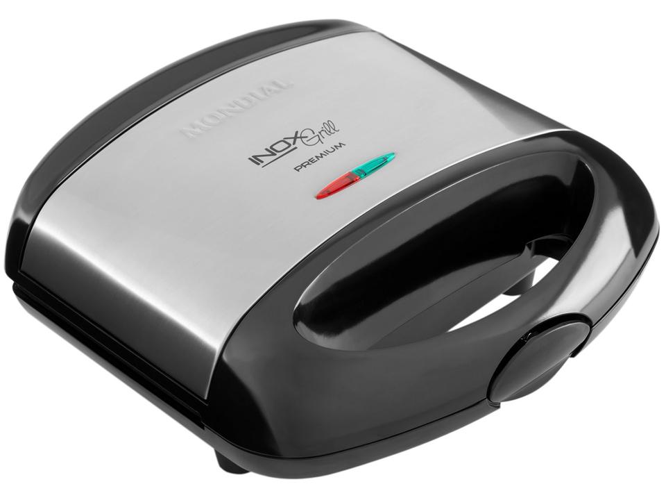 Sanduicheira Grill Mondial Premium S-07 Preta e Inox - 10