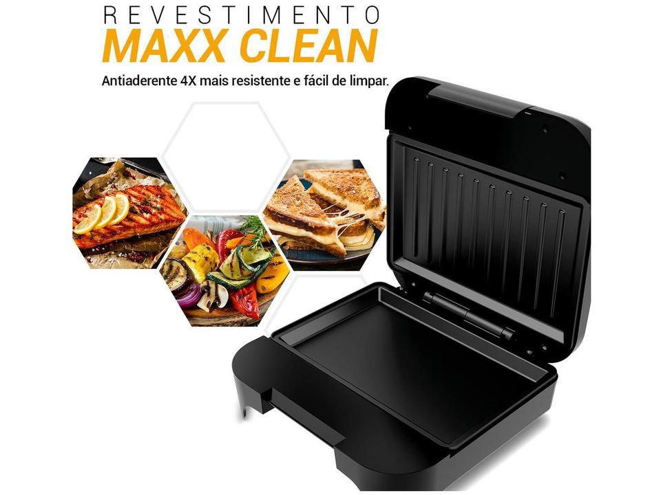 Sanduicheira Grill Philco Preta Antiaderente PGR25A 750W - 2