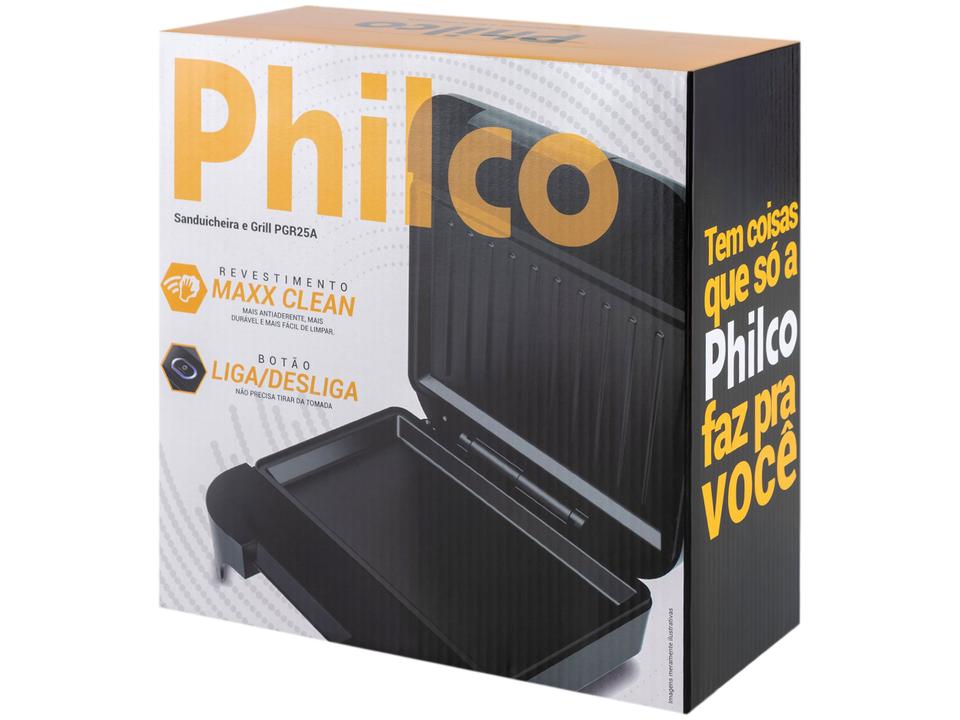 Sanduicheira Grill Philco Preta Antiaderente PGR25A 750W - 13