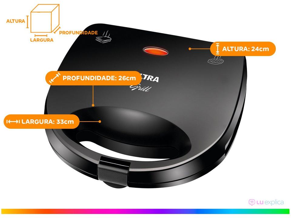 Sanduicheira Grill Ultra S-13 Preta 750W - 5
