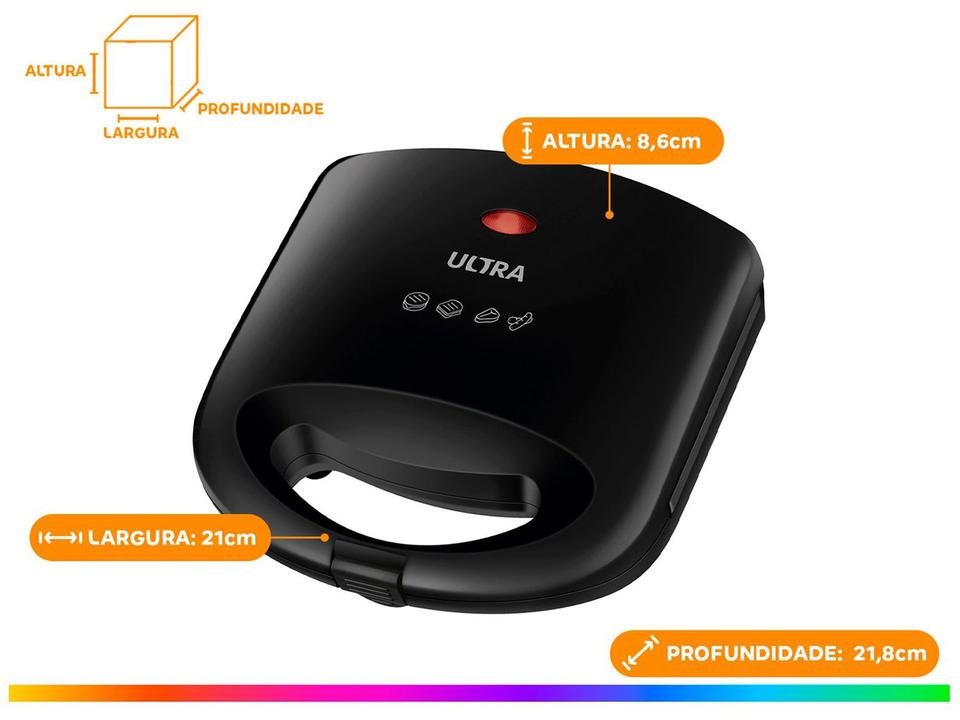 Sanduicheira Grill Ultra S-UT-01 750W Preta - 8