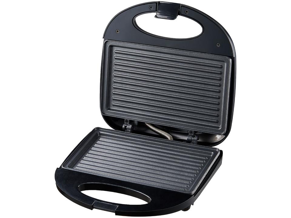 Sanduicheira Mallory Classic Grill Preta 750W - Antiaderente - 110 V - 3