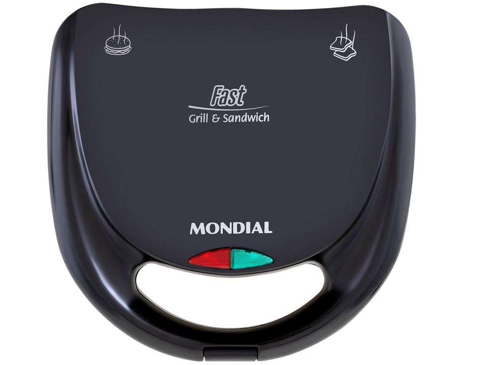 Sanduicheira Mondial Fast Grill S-12 Preta 750W Antiaderente - 11