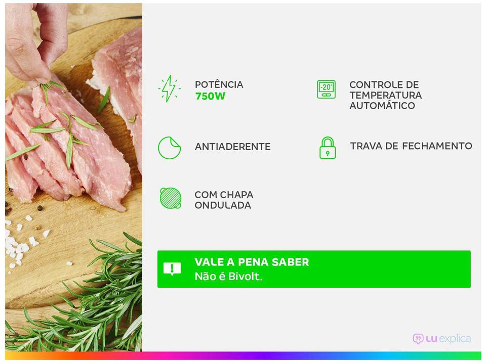 Sanduicheira Mondial Fast Grill S-12 Preta 750W Antiaderente - 1