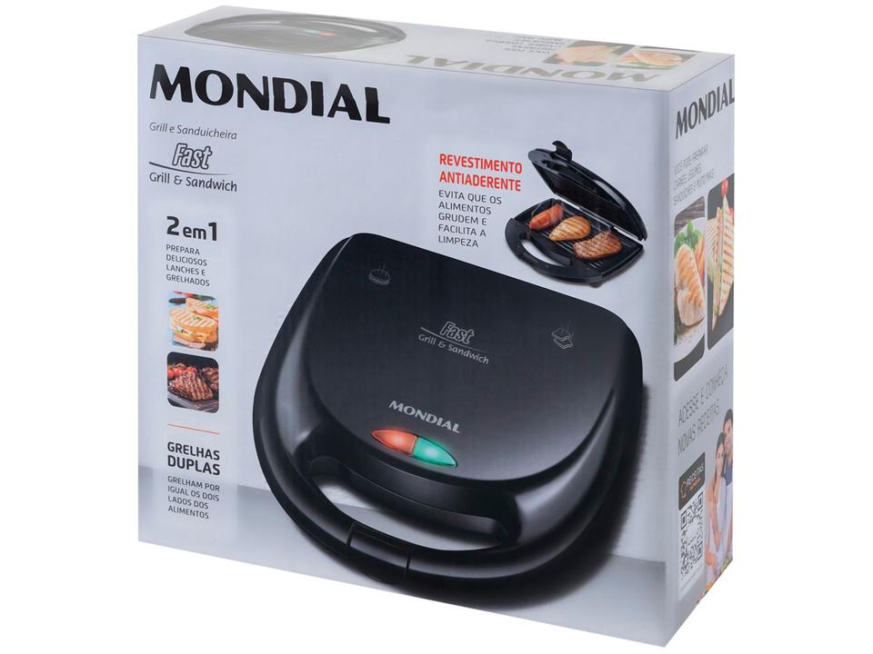 Sanduicheira Mondial Fast Grill S-12 Preta 750W - 15