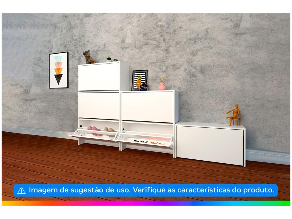 Sapateira 1 Porta 2 Prateleiras Multivisão Vai e Vem - 1