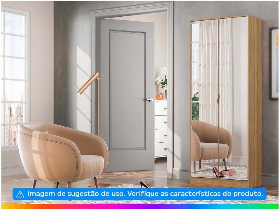 Sapateira com Espelho 2 Portas 1 Gaveta 5 Prateleiras Demóbi - 1