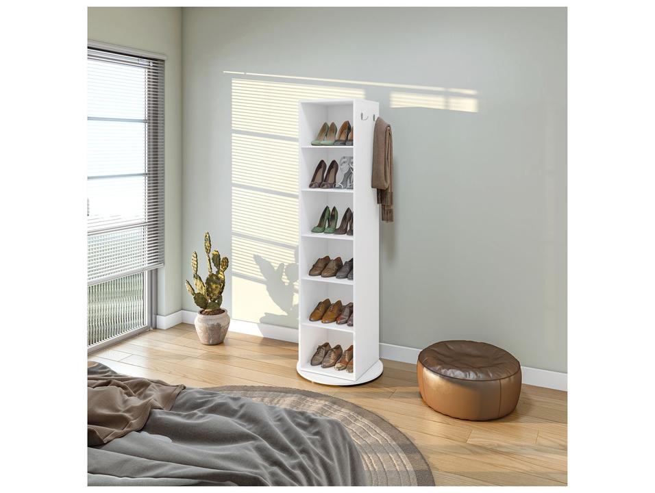 Sapateira com Espelho 5 Prateleiras Móveis Lopas Esthela - 4