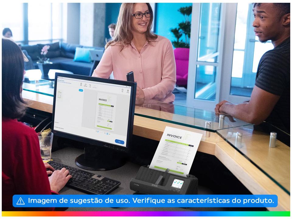 Scanner de Mesa Epson WorkForce ES-C380W Duplex 600DPI Wi-Fi - 1