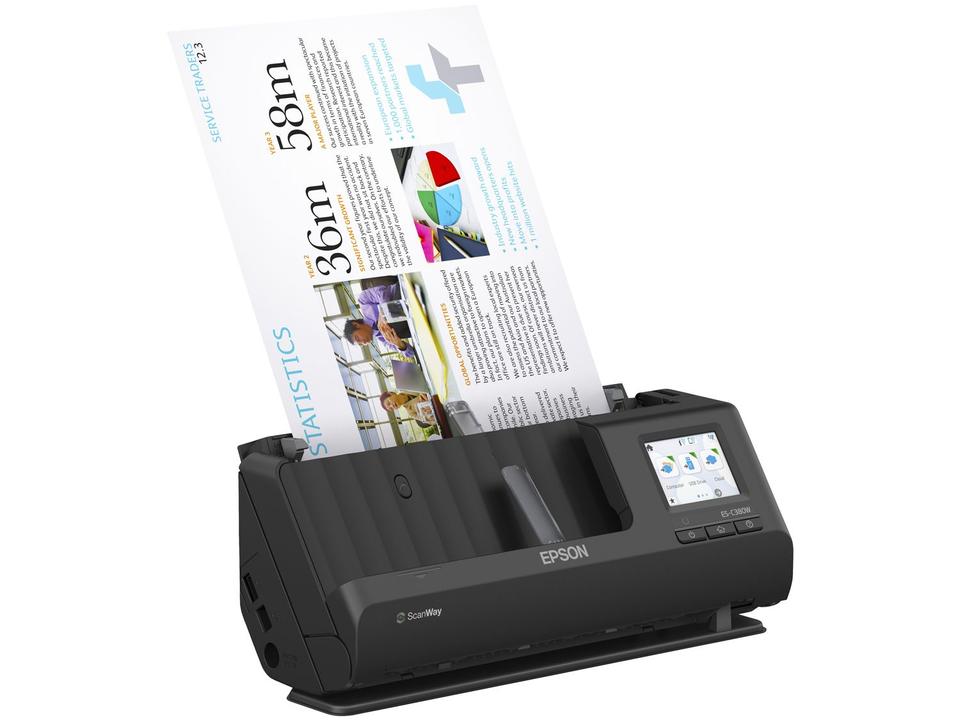 Scanner de Mesa Epson WorkForce ES-C380W Duplex 600DPI Wi-Fi - 6