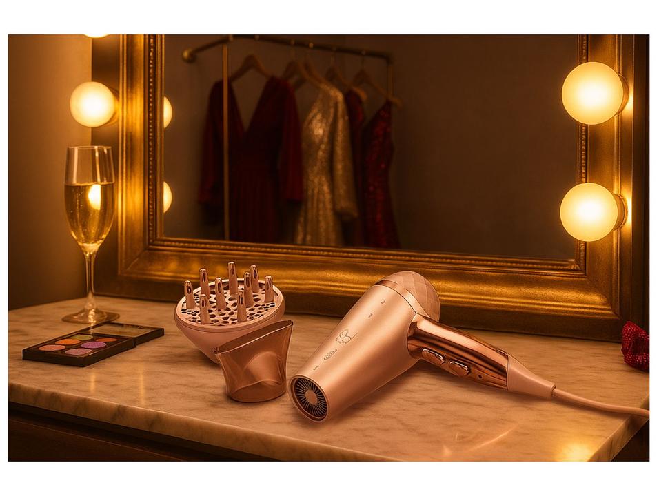 Secador de Cabelo Britânia Íon Tourmaline Rosa 2100W 2 Velocidades BSC21A - 1