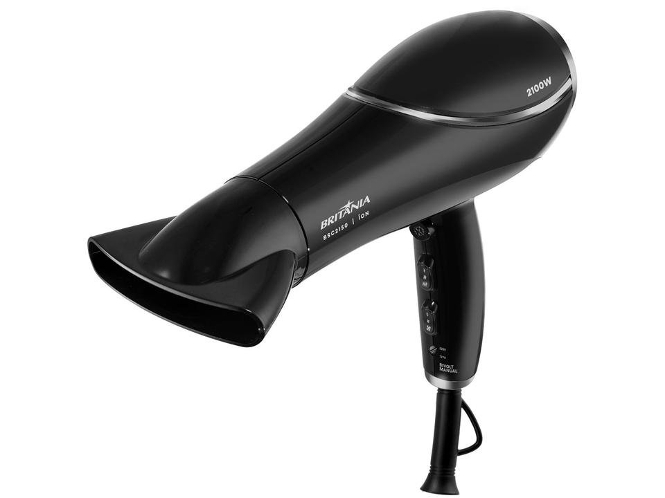 Secador de Cabelo Britânia Íons Tourmaline Preto 2100W 2 Velocidades BSC2150 - 1