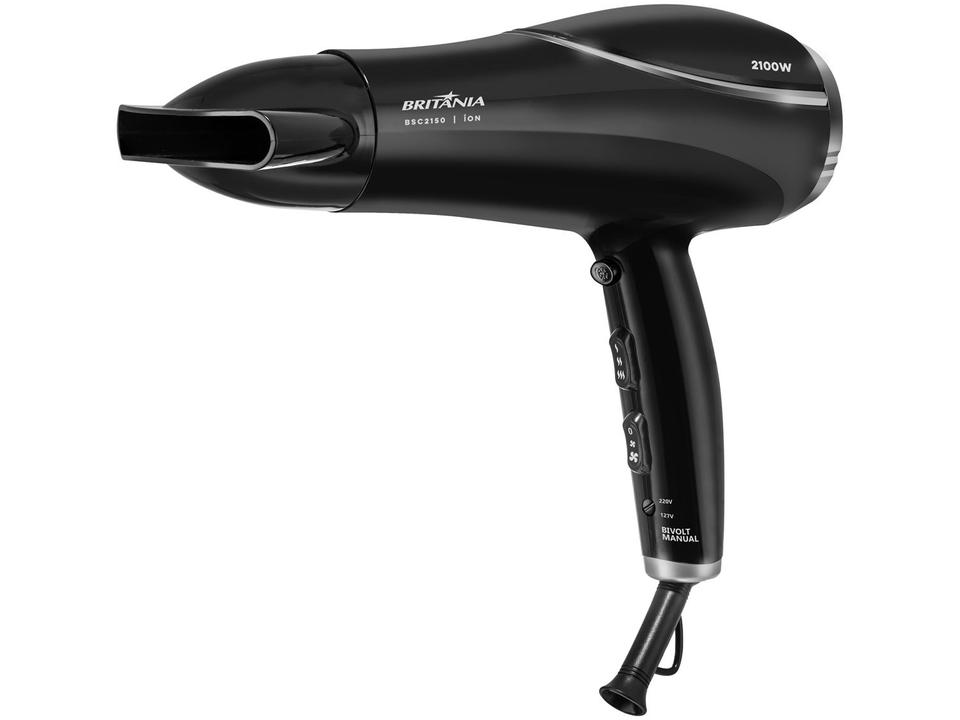 Secador de Cabelo Britânia Íons Tourmaline Preto 2100W 2 Velocidades BSC2150 - 2