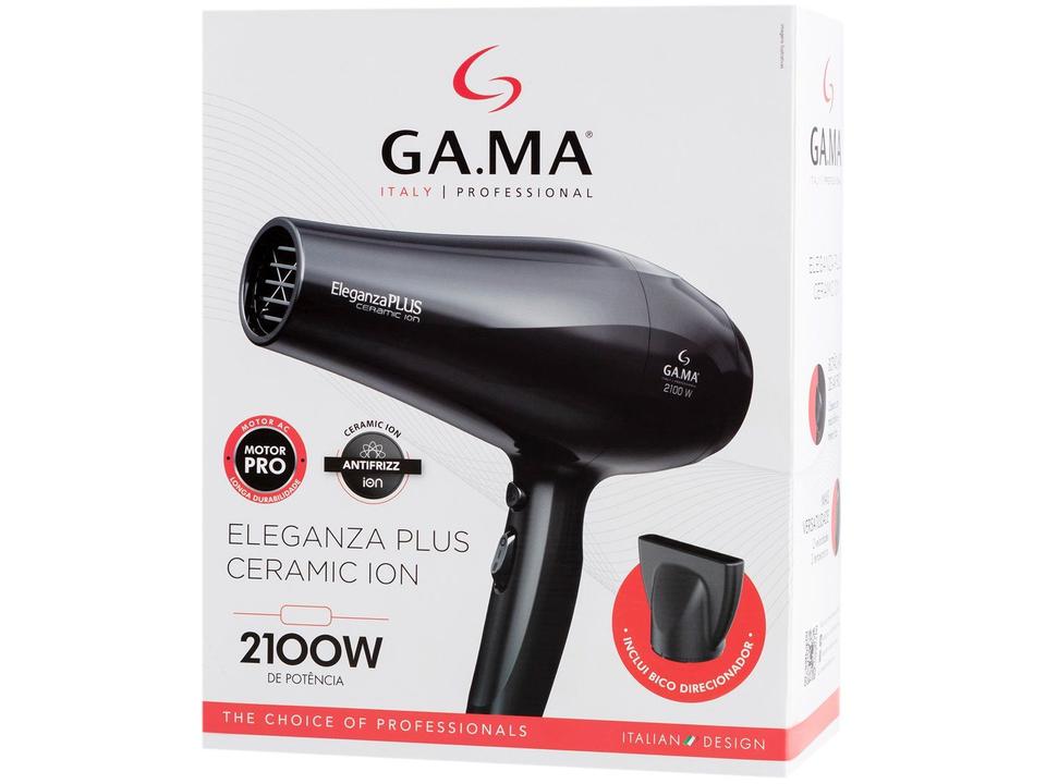 Secador de Cabelo GA.MA Italy Ceramic Íon Preto - 10