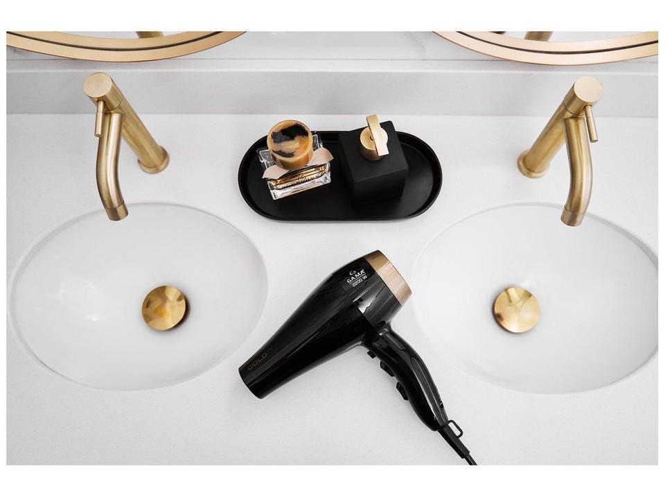 Secador de Cabelo GA.MA Italy Ceramic Ion Preto e Dourado 2200W 2 Velocidades Professional Gold Ion - 9