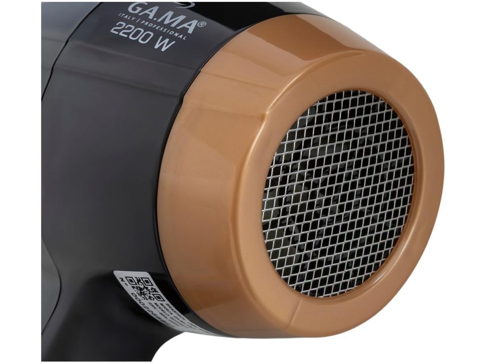 Secador de Cabelo GA.MA Italy Ceramic Ion Preto e Dourado 2200W 2 Velocidades Professional Gold Ion - 6