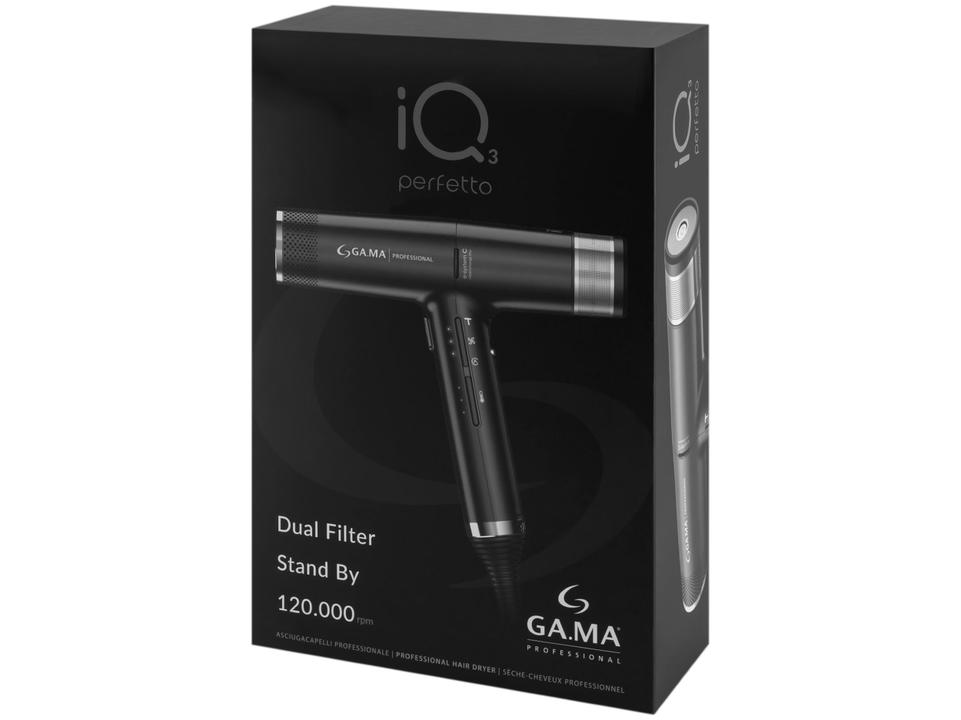 Secador de Cabelo GA.MA Italy Profissional Preto 1600W 3 Velocidades iQ3 Perfettoc - 24