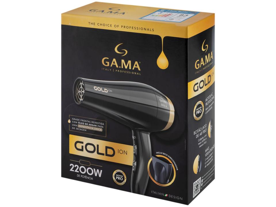 Secador de Cabelo GAMA ITALY Ceramic Ion Preto - 12