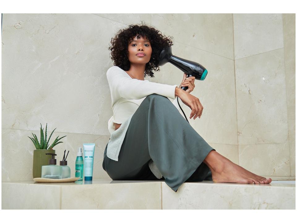 Secador de Cabelo GAMA ITALY Ceramic Íon Preto e Verde 2100W 2 Velocidades Professional Babosa - 2