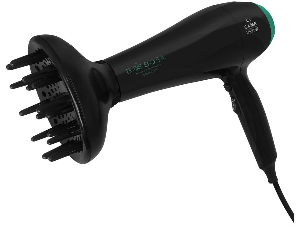 Secador de Cabelo GAMA ITALY Ceramic Íon Preto e Verde 2100W 2 Velocidades Professional Babosa - 7