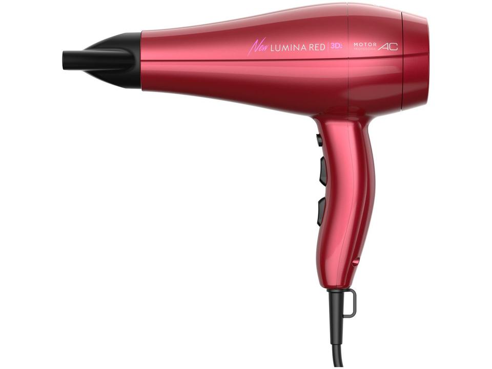 Secador de Cabelo Gama Italy New Lumina Red 3D - Vermelho 3D Therapy Treatment 2200W 2 Velocidades - 110 V - 1