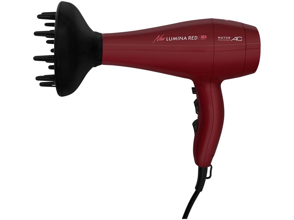 Secador de Cabelo Gama Italy New Lumina Red 3D - Vermelho 3D Therapy Treatment 2200W 2 Velocidades - 110 V - 3