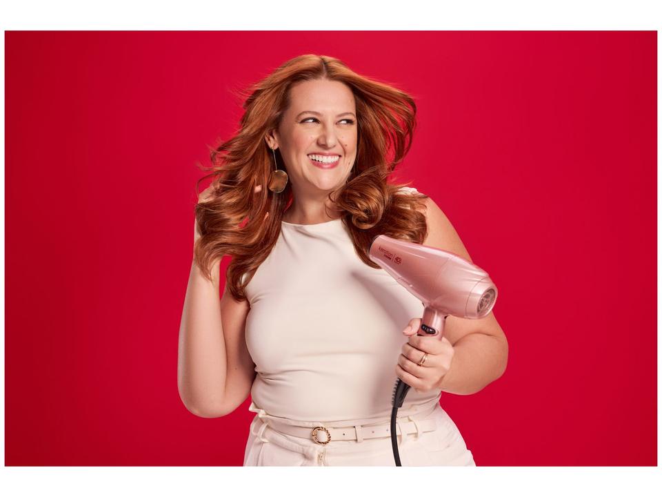 Secador de Cabelo GAMA Italy Rosé 2500W 3 Velocidades Keration 4D - 1
