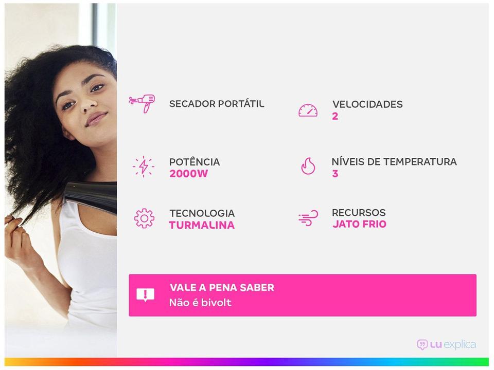 Secador de Cabelo Mondial Black Purple SCN-01 - 1