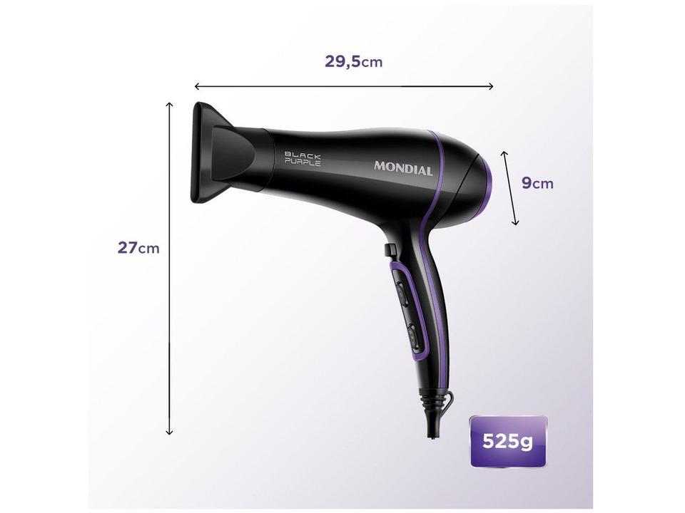 Secador de Cabelo Mondial Black Purple SCN-01 - 8
